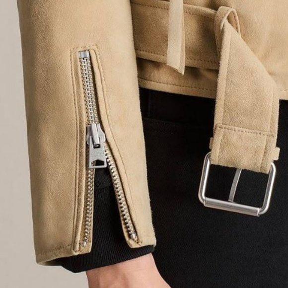 NWT All Saints Balfern leather biker jacket US 4 - Picture 16 of 16